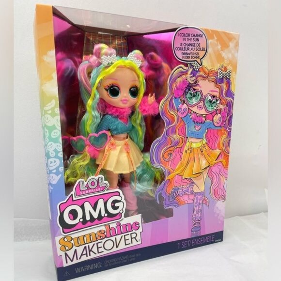 L.O.L SURPRISE O.M.G SUNSHINE BUBBLEGUM DJ MAKEOVER COLOR CHANGE IN THE SUN - Picture 3 of 7